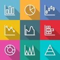 Business outline Charts and Graph Icons