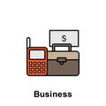 Business outline icon. Element of labor day illustration icon. Signs and symbols can be used for web, logo, mobile app, UI, UX Royalty Free Stock Photo