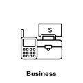 Business outline icon. Element of labor day illustration icon. Signs and symbols can be used for web, logo, mobile app, UI, UX Royalty Free Stock Photo