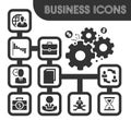 Business outline icons set Royalty Free Stock Photo