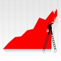 Business - painting graph Royalty Free Stock Photo