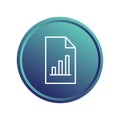 Business paper icon. Document data chart. Analytics report Vector. Graph diagram element. Royalty Free Stock Photo