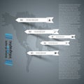 Business paper infographic. Maps icon. Royalty Free Stock Photo