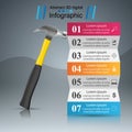 Hammer, Recovery and repair. Business infographics. Royalty Free Stock Photo