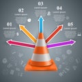 Recovery and repair road. Business infographics. Royalty Free Stock Photo