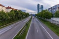 Business park along the highway in Munich Royalty Free Stock Photo