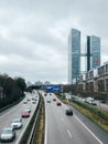 Business park along the highway Munich Germany Royalty Free Stock Photo