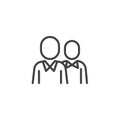 Business partner line icon