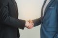 Business partner shaking hands after done deal Royalty Free Stock Photo