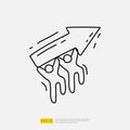 business partner and teamwork doodle icon illustration concept