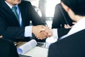 Business partner, Two CEO Shaking hands after agree business deal have done. Business people staff in the team. Royalty Free Stock Photo