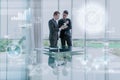 Business partners discussing documents and ideas in office, busi Royalty Free Stock Photo