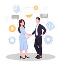 Business partners handshake concept