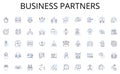 Business Partners line icons collection. Community, Diversity, Inclusion, Unity, Collaboration, Empathy, Support vector