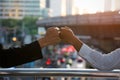 Business Partners Trust in Team Giving Fist Bump Royalty Free Stock Photo