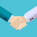 Business partnership handshak. Deal sign or businessmen agreement hands shaking Royalty Free Stock Photo