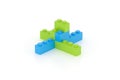 Business concept make of building blocks