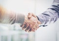 Business Partnership Meeting.Photo Two Businessmans Hands Handshake Process.Successful Businessmen Handshaking After Royalty Free Stock Photo
