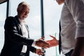 Business partnership successful meeting concept. Image businessman handshake.