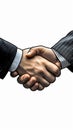 Business partnership Two individuals shaking hands, sealing a successful deal Royalty Free Stock Photo