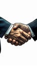 Business partnership Two individuals shaking hands, sealing a successful deal Royalty Free Stock Photo