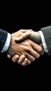 Business partnership Two individuals shaking hands, sealing a successful deal Royalty Free Stock Photo