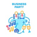 Business Party Vector Concept Color Illustration Royalty Free Stock Photo