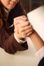 Business people arm wrestling Royalty Free Stock Photo