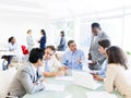 Business People Around Conference Table Royalty Free Stock Photo