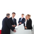 Business people assembling puzzle Royalty Free Stock Photo