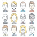 Business people avatar icons.