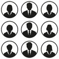 Business people avatar icons on white background Royalty Free Stock Photo