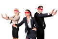 Business People In Blindfolds