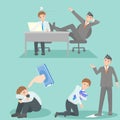 Business people with bullying problem