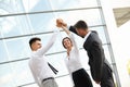 Business People Celebrate successful project. Team Work Royalty Free Stock Photo