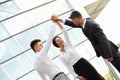 Business People Celebrate successful project. Team Work Royalty Free Stock Photo