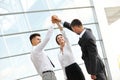 Business People Celebrate successful project. Team Work Royalty Free Stock Photo