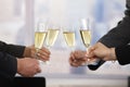 Business people celebrating with champagne Royalty Free Stock Photo