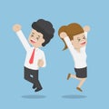 Business People Celebrating Their Success by Jumping Royalty Free Stock Photo