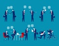 Business people character set. Concept business teamwork vector illustration, Brainstorming, Solution, Flat isolate Royalty Free Stock Photo