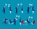 Business people character set. Concept business teamwork vector illustration, Brainstorming, Solution, Flat isolate Royalty Free Stock Photo