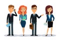 Business people characters. Business team. Group of office workers. Men and women in office wear. Broker, manager or dealer.