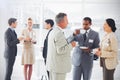 Business people chatting and drinking coffee at a conference Royalty Free Stock Photo