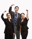 Business people cheering Royalty Free Stock Photo