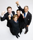 Business people cheering Royalty Free Stock Photo
