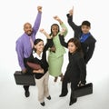 Business people cheering Royalty Free Stock Photo