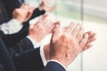 Business people clapping their hands Royalty Free Stock Photo