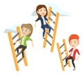 Business people climbing to success. Royalty Free Stock Photo