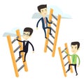 Business people climbing to success. Royalty Free Stock Photo