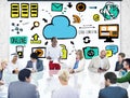 Business People Cloud Computing Brainstorming Discussion Concept Royalty Free Stock Photo